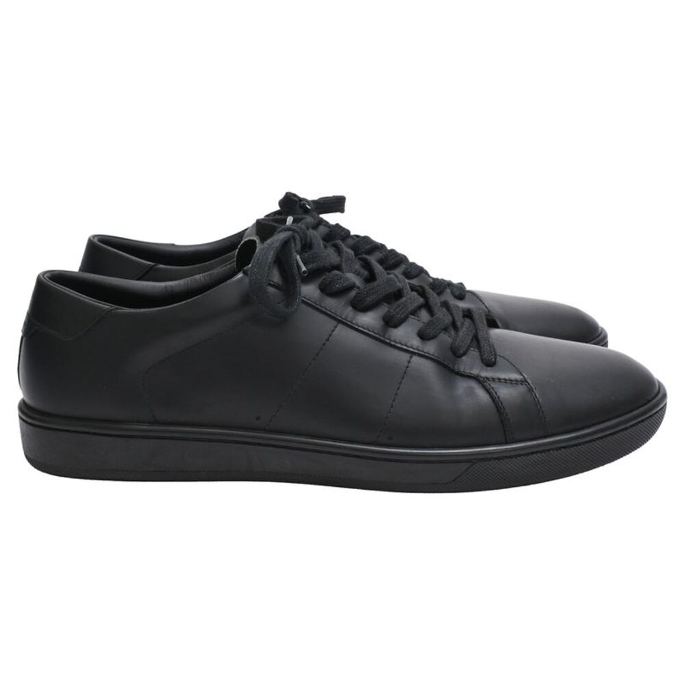 Saint Laurent SL/01 Low-Top Sneakers in Black Leather